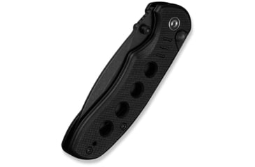 Image of CIVIVI Triptych Flipper &amp; Thumb Stud &amp; Button Lock Knife Black G10 Handle 2.97inch Black Stonewashed 14c28n Blade - C23085B-1