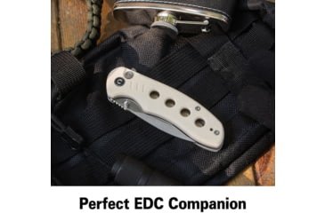 Image of CIVIVI Triptych Flipper &amp; Thumb Stud &amp; Button Lock Knife Ivory G10 Handle 2.97inch Satin Finished 14c28n Blade - C23085B-2