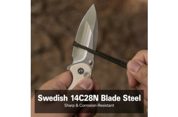 Image of CIVIVI Triptych Flipper &amp; Thumb Stud &amp; Button Lock Knife Ivory G10 Handle 2.97inch Satin Finished 14c28n Blade - C23085B-2