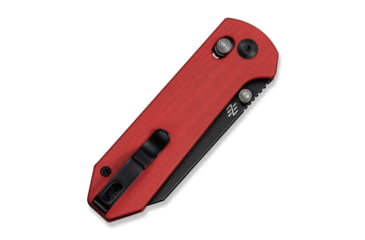 Image of CIVIVI Yonder Thumb Stud &amp; Crossbar Lock Knife Red G10 Handle 2.88inch Black Stonewashed 14c28n Blade