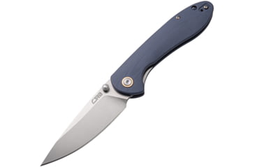 Image of CJRB Feldspar Linerlock Blue-Gray Folding Knife, 3.5 stonewash finish D2 tool steel blade, Blue-Gray G10 handle, J1912-GYC