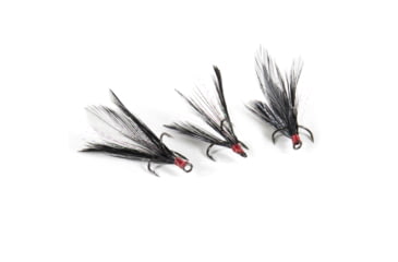 Image of Clam Feathered Gaff Treble Size 12, Black, 3 Pack, 16835