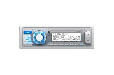 Image of Clarion Marine AM/FM/USB/MP3/WMA Receiver, Gray/Blue CLAR-M205