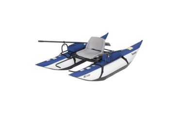Image of Classic Accessories Classic Roanoke Inflatable Pontoon Boat, Blue/Grey 4014035