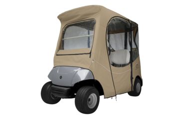 Image of Classic Accessories Fairway FadeSafe Yamaha Golf Cart Enclosure, Khaki 4010584