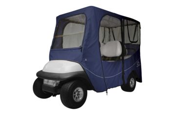 Image of Classic Accessories Fairway Golf Cart Deluxe Enclosure, Long Roof, Navy 4010557