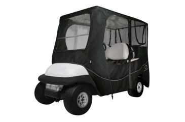 Image of Classic Accessories Fairway Golf Cart Deluxe Enclosure, Long Roof, Black 4010558