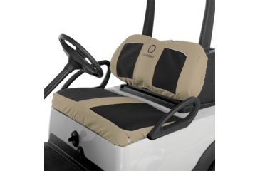 Image of Classic Accessories Fairway Golf Cart Neoprene Bench Seat Cover, Black/Khaki 4010576