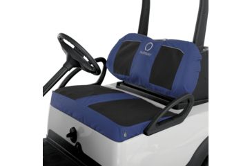 Image of Classic Accessories Fairway Golf Cart Neoprene Bench Seat Cover, Black/Navy 4010577