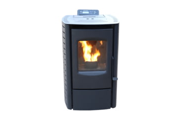 Image of Cleveland Iron Works Small Pellet Stove - 18 lb Hopper, 20x18in, Black, F500215