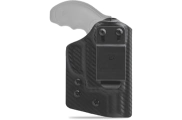 Image of Clip &amp; Carry IWB Kydex Holster for the Smith &amp; Wesson J Frame 442/642/437/637/640/340 2in, Carbon Fiber Black, Right-Handed, SWJ2-CF-BLK-R, EDEMO1