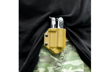 Image of Clip &amp; Carry Kydex Sheath for the Gerber Center-Drive, Carbon Fiber Brown, GCDRIVE-CF-BRN