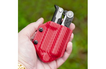 Image of Clip &amp; Carry Kydex Sheath for the Gerber Center-Drive, Carbon Fiber Red, GCDRIVE-CF-RED