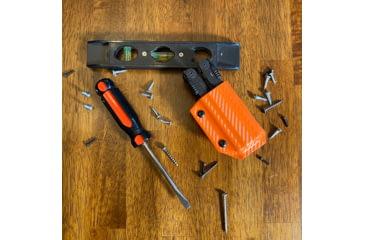 Image of Clip &amp; Carry Kydex Sheath for the Gerber Diesel, Carbon Fiber Orange, GDIESEL-CF-ORNG