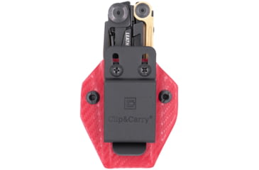 Image of Clip &amp; Carry Kydex Sheath for the Leatherman MUT, Carbon Fiber Red, LMUT-CF-RED