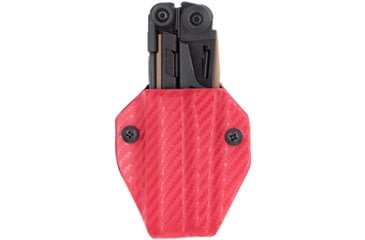 Image of Clip &amp; Carry Kydex Sheath for the Leatherman MUT, Carbon Fiber Red, LMUT-CF-RED