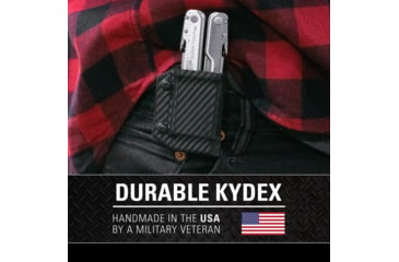 Image of Clip &amp; Carry Kydex Sheath for the Leatherman Supertool 300, Carbon Fiber Black, LST300-CF-BLK