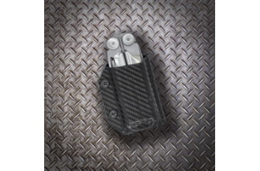Image of Clip &amp; Carry Kydex Sheath for the Leatherman Wave / Wave+, Carbon Fiber Black, LWAVE-CF-BLK
