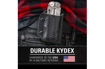 Image of Clip &amp; Carry Kydex Sheath for the Leatherman Wave / Wave+, Carbon Fiber Black, LWAVE-CF-BLK
