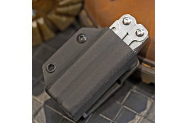 Image of Clip &amp; Carry Kydex Sheath for the Leatherman Wingman, Sidekick, Rebar &amp; Rav, Black, LWING-BLK