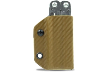 Image of Clip &amp; Carry Kydex Sheath for the Leatherman Wingman, Sidekick, Rebar &amp; Rav, Carbon Fiber Brown, LWING-CF-BRN