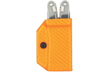 Image of Clip &amp; Carry Kydex Sheath for the Victorinox SPIRIT, Carbon Fiber Orange, VSPIRIT-CF-ORNG