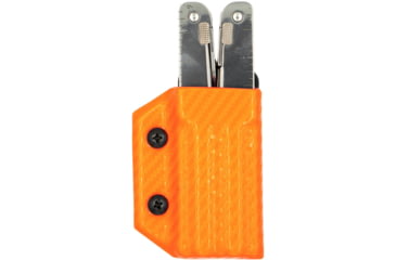 Image of Clip &amp; Carry Kydex Sheath for the Victorinox Swisstool, Carbon Fiber Orange, VSTOOL-CF-ORNG