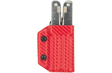 Image of Clip &amp; Carry Kydex Sheath for the Victorinox Swisstool, Carbon Fiber Red, VSTOOL-CF-RED