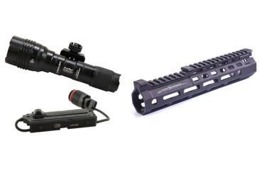 Image of Cloud Defensive Light Control System w/Streamlight ProTac Rail Mount HLX, 1000 Lumen, LCS Series w/Optimized Rail System, Black