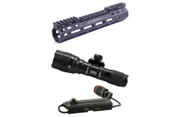 Image of Cloud Defensive Rail System with Cloud Defensive Light Control System w/Streamlight ProTac Rail-Mount HLX, 1000 Lumen, LCS Series - Black