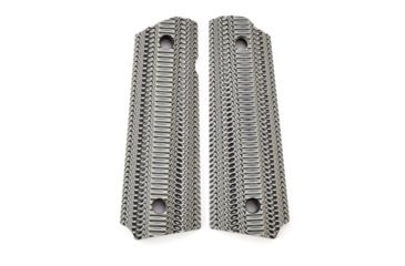 Image of CM Products Grips, Alien, G10, Full-Size, Black/Gray, 11-GR-AL-FS-BG