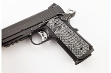 Image of CM Products Grips, Operator II, G10, Full-Size, Black/Gray, 11-GR-OP2-FS-BG