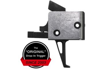 Image of CMC Triggers Duty/Patrol Single Stage Trigger Module, AR-15/AR-10, Tactical Flat Small Pin 4.5 lb Trigger, Black/Silver, 92503
