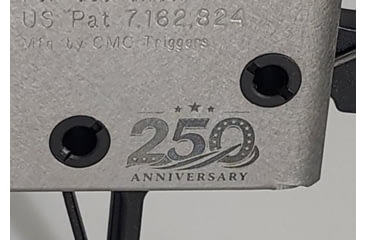 Image of CMC Triggers AR-15/AR-10 Single Stage 250 yr Celebration Limited Edition AR Trigger, Flat, 3.5lb, Silver, CMC-AR-D-S-SF-3.5-S-S250