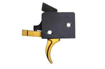 Image of CMC Triggers AR-15/AR-10 Trigger Group Single Stage, Small Pin, Curved, 3.5lb Pull, Goldfinger, 91501GF