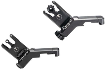 Image of Ultradyne C2 Folding Front and Rear Offset Sight Combo - Aperture, Black, UD10012