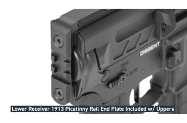 Image of CMMG DISSENT Upper Receiver, 9mm, 6.5in, 1-10 Twist, 1/2x28 Thread, Zeroed Linear Compensator, Armor Black, 94B6829-AB
