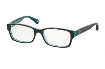 Image of Coach BROOKLYN HC6040 Eyeglass Frames 5116-50 - Dark Tortoise/Teal Frame