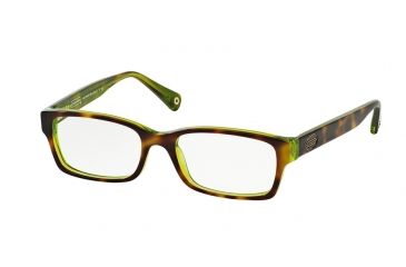 Image of Coach BROOKLYN HC6040 Eyeglass Frames 5117-50 - Tortoise/Green Frame