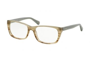 Image of Coach GEORGIE HC6048 Single Vision Prescription Eyeglasses 5184-51 - Seafoam Horn Frame