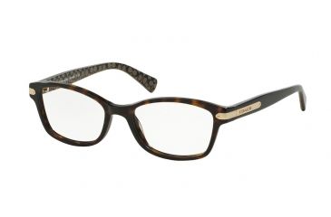 Image of Coach HC6065 Eyeglass Frames 5291-49 - Dk Tort/Dk Tort Military Sig C Frame