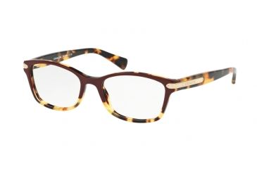 Image of Coach HC6065 Eyeglass Frames 5437-49 - Burgundy Tortoise/Tortoise Frame