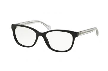 Image of Coach HC6072 Bifocal Prescription Eyeglasses 5327-50 - Black Glitter/Crystal Frame