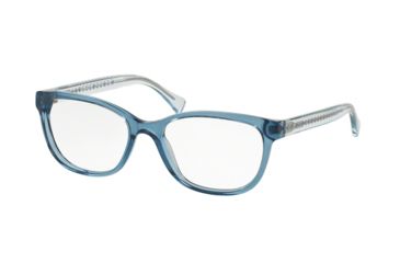 Image of Coach HC6072 Bifocal Prescription Eyeglasses 5330-50 - Blue Glitter/Crystal Lt Blue Frame