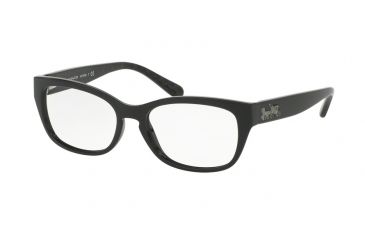 Image of Coach HC6104F Single Vision Prescription Eyeglasses 5420-53 - Black/Black Gunmetal Frame