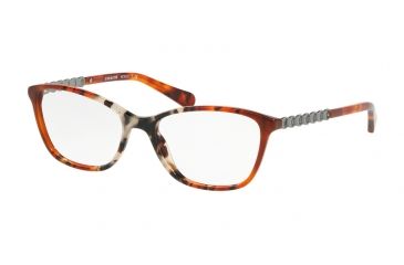 Image of Coach HC6121F Prescription Eyeglasses, 55mm, Amber Grey Multi Tort, HC6121F-5519-55-SV