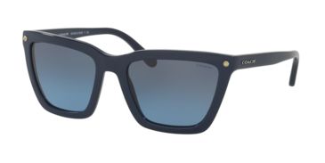 Image of Coach HC8191F Sunglasses 542217-56 - Navy Frame, Grey Blue Gradient Lenses