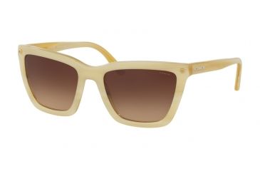 Image of Coach HC8191F Sunglasses 542313-56 - Ivory Horn Frame, Brown Gradient Lenses