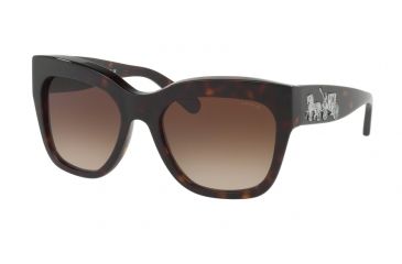 Image of Coach HC8213F Single Vision Prescription Sunglasses HC8213F-512013-56 - Lens Diameter 56 mm, Frame Color Dark Tortoise