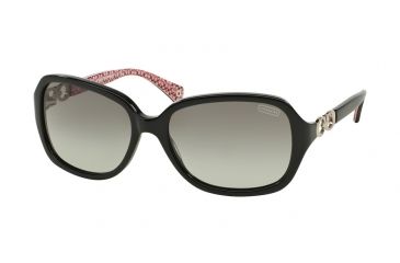 Image of Coach BEATRICE HC8019 Single Vision Prescription Sunglasses HC8019-503411-58 - Lens Diameter 58 mm, Frame Color Black